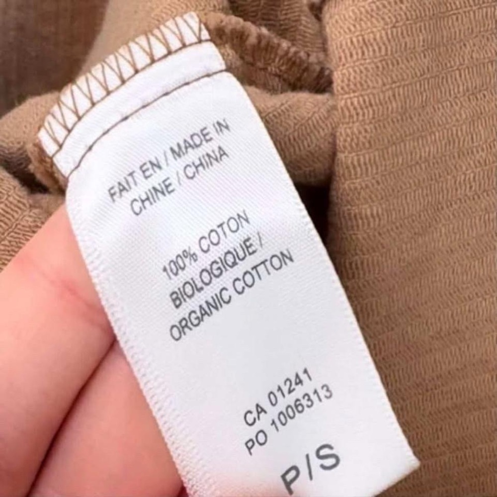 Tan Beige Corduroy Overall Mini Dress Pinafore Layering Dungarees Overalls S/M - Picture 8 of 8